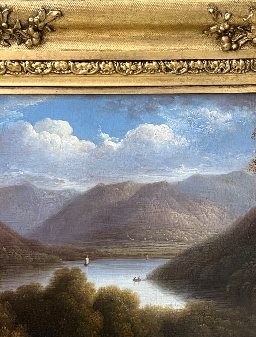 AN EARLY 19TH CENTURY OIL ON PANEL LAKELAND LANDSCAPE - CIRCLE OF JOHN GLOVER (1767 - 1849)
 View III