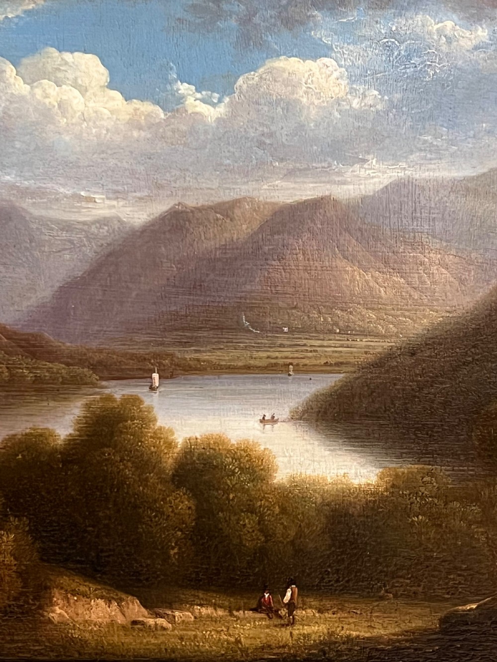 AN EARLY 19TH CENTURY OIL ON PANEL LAKELAND LANDSCAPE - CIRCLE OF JOHN GLOVER (1767 - 1849)
 View VI