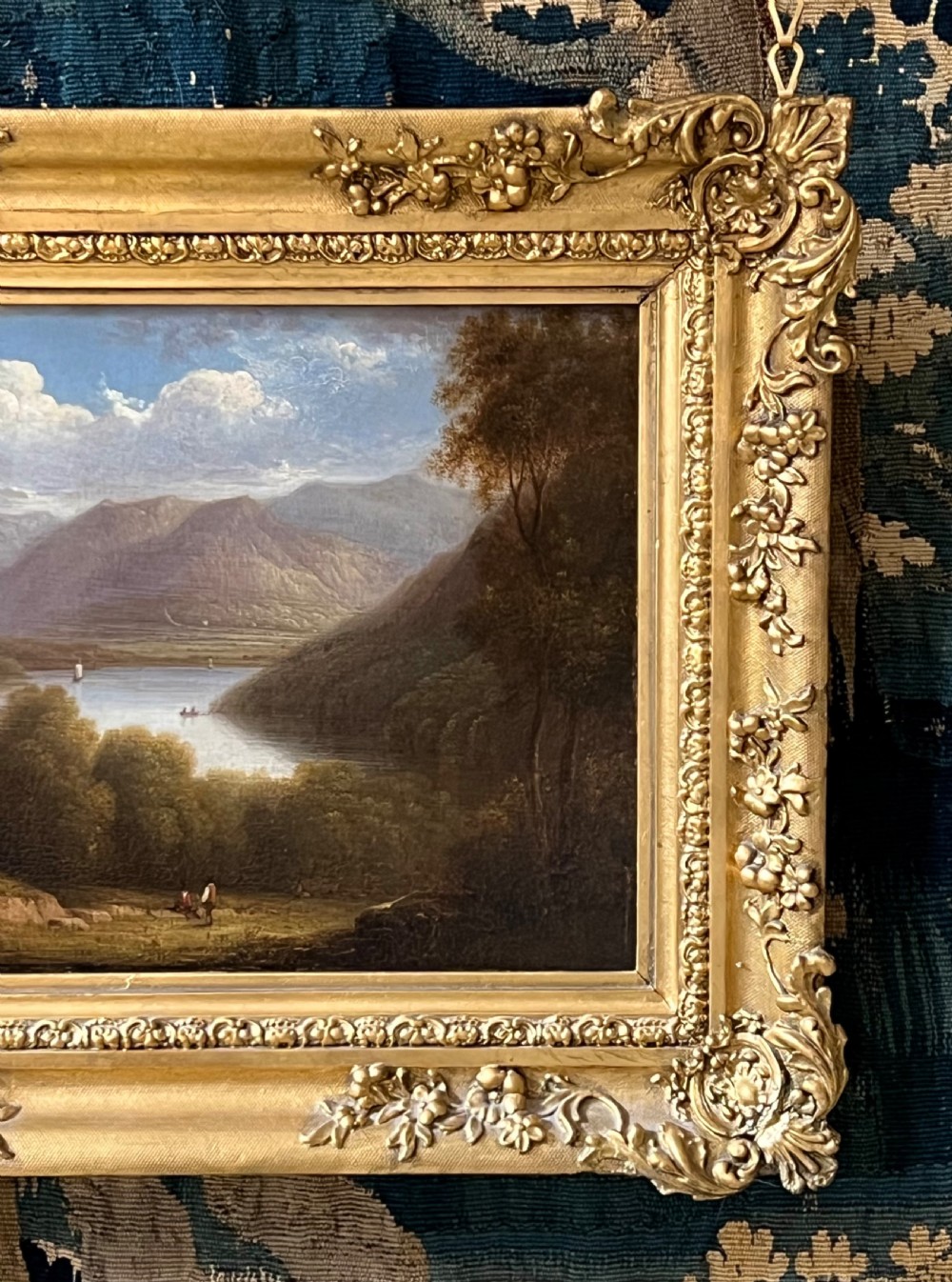AN EARLY 19TH CENTURY OIL ON PANEL LAKELAND LANDSCAPE - CIRCLE OF JOHN GLOVER (1767 - 1849)
 View VII