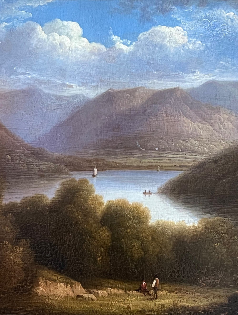 AN EARLY 19TH CENTURY OIL ON PANEL LAKELAND LANDSCAPE - CIRCLE OF JOHN GLOVER (1767 - 1849)
 View IX
