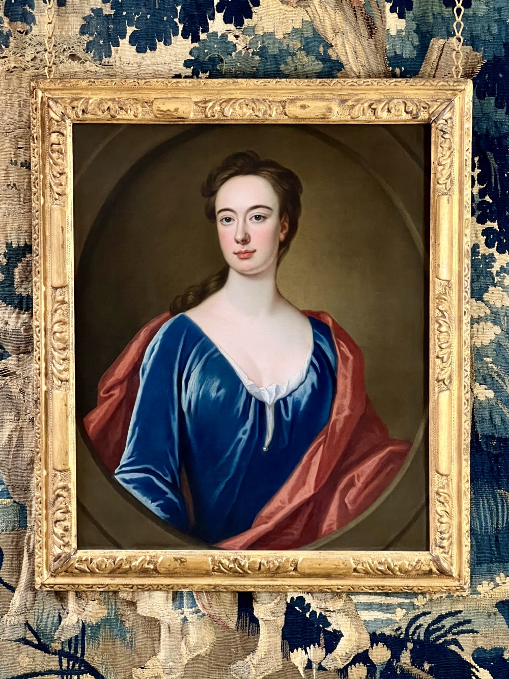 18TH CENTURY OIL ON CANVAS ENGLISH PORTRAIT OF LADY MARGARET - BY THOMAS GIBSON (1680 - 1751) View V