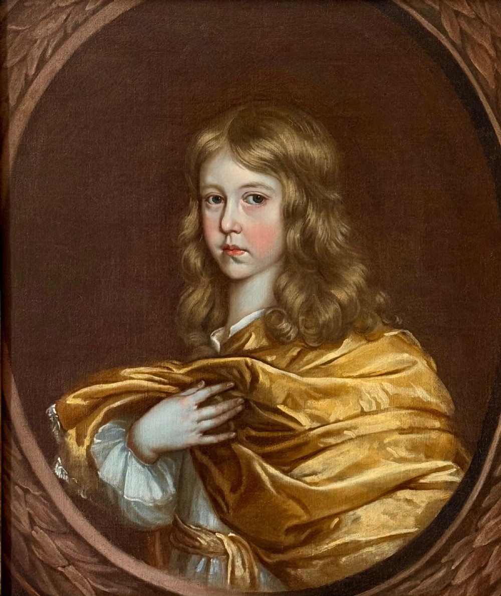 17TH CENTURY ENGLISH SCHOOL - A BOY WITH YELLOW SILK CAPE. View V
