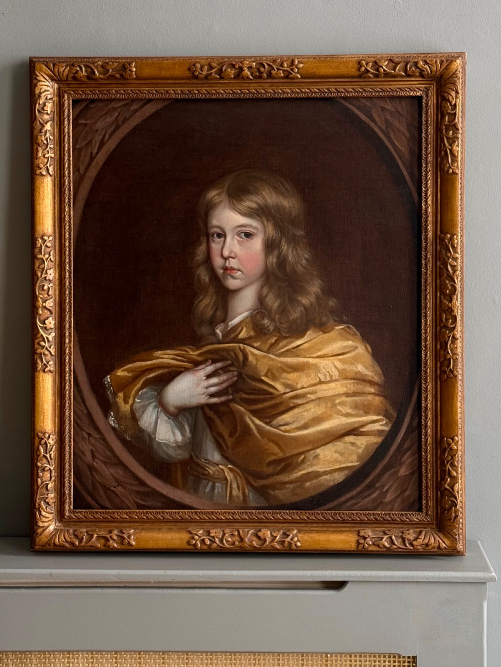 17TH CENTURY ENGLISH SCHOOL - A BOY WITH YELLOW SILK CAPE. View VI