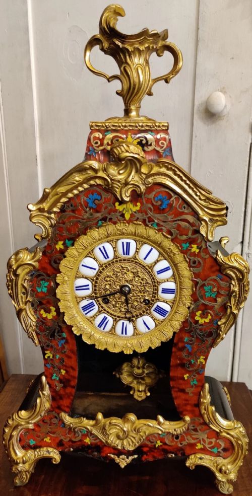 A Boulle, Gilt Bronze French Mantle Clock