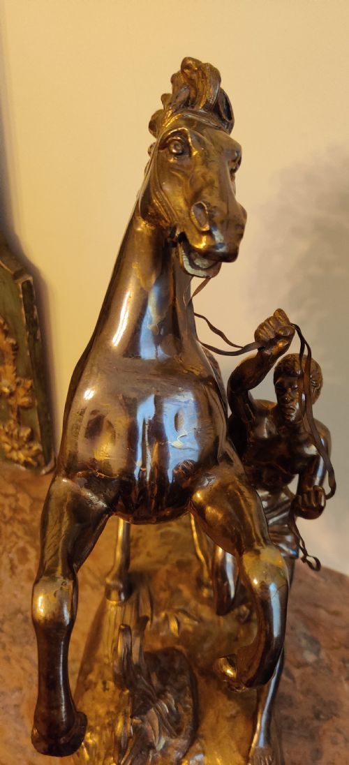 A PAIR OF LATE 19TH CENTURY GILT BRONZE FRENCH MARLY HORSESAFTER GUILLAUME COSTOU THE ELDER FRENCH 16771746 - ADDITIONAL PHOTO 10