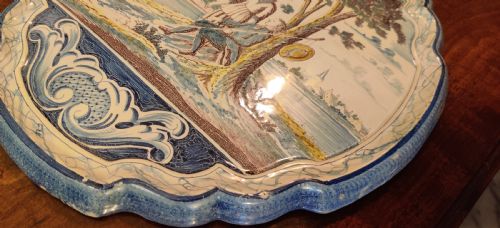 fig 1. A fine 19th century Dutch Delft, Antique wall plaque.