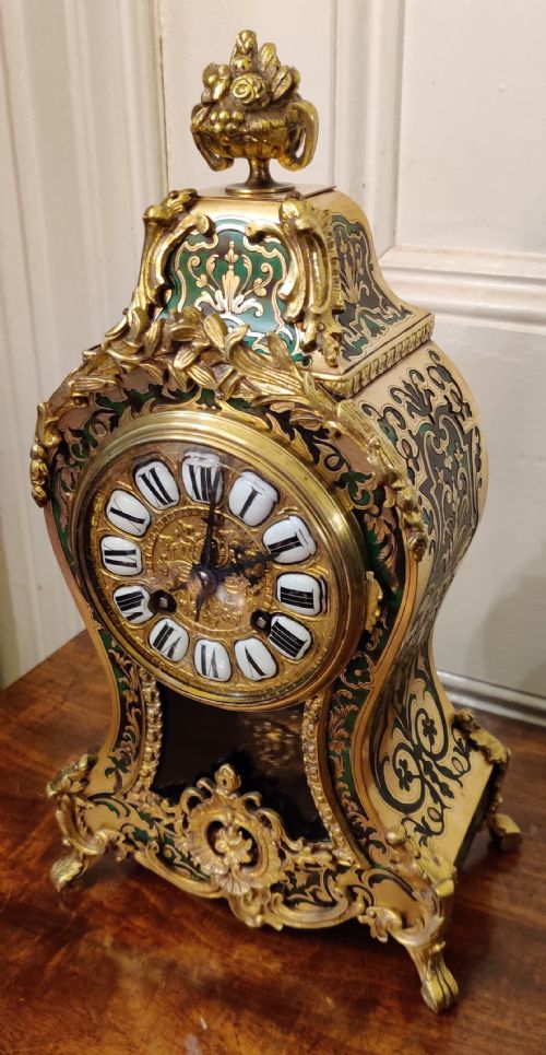A  Waisted, French, 19th Century Gilded Ormolu, Boulle Clock.