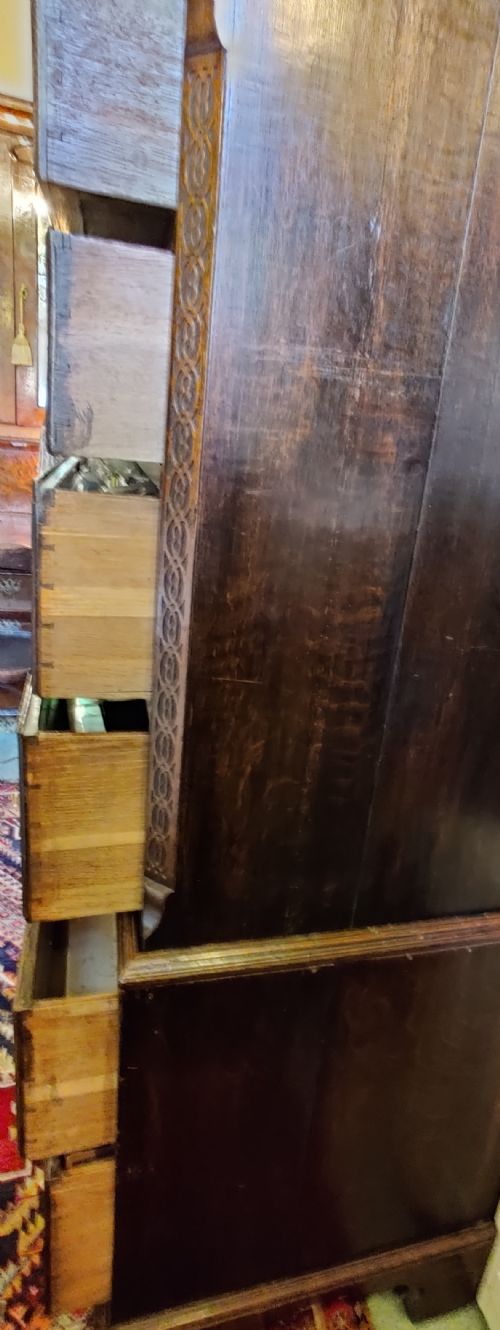 GEORGIAN CHEST ON CHEST TALLBOY - ADDITIONAL PHOTO 3