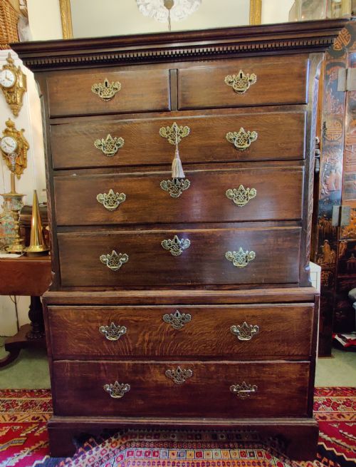 GEORGIAN CHEST ON CHEST TALLBOY - ADDITIONAL PHOTO 7