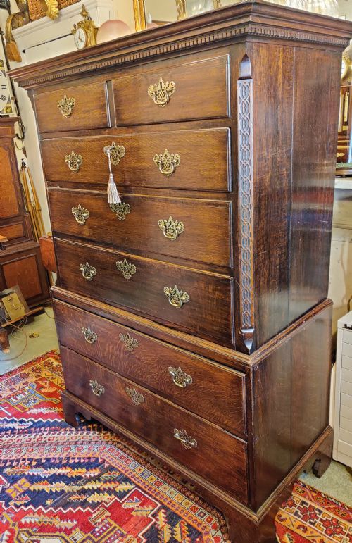 GEORGIAN CHEST ON CHEST TALLBOY - ADDITIONAL PHOTO 9