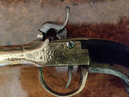 BELGIAN BLUNDERBUSS PISTOL WITH BRASS BARREL - ADDITIONAL PHOTO 1