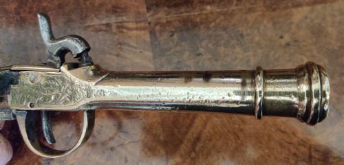 BELGIAN BLUNDERBUSS PISTOL WITH BRASS BARREL - ADDITIONAL PHOTO 12