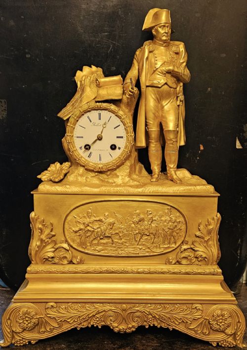 SUNIT BANKT28OCT241400A RARE GILT BRONZE FRENCH CLOCK NAPOLEON SIGNING THE TREATIES OF TILSIT - ADDITIONAL PHOTO 10