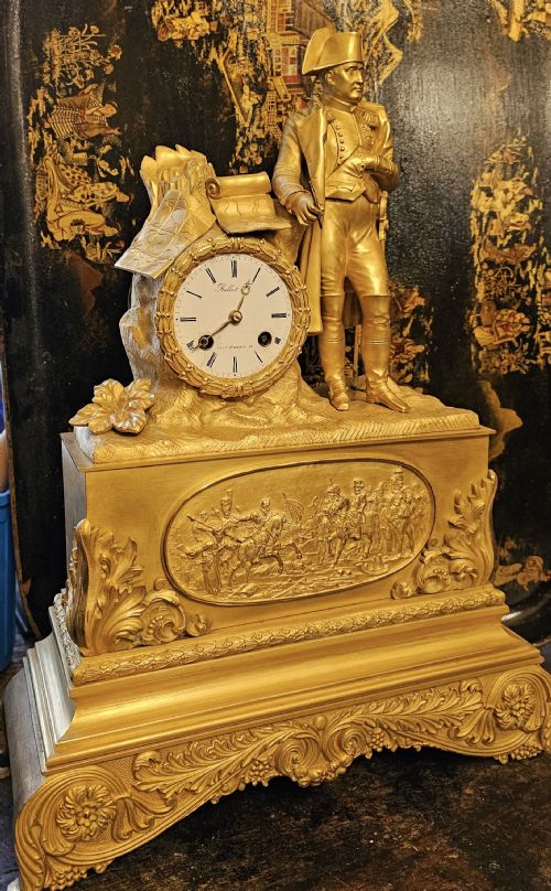 SUNIT BANKT28OCT241400A RARE GILT BRONZE FRENCH CLOCK NAPOLEON SIGNING THE TREATIES OF TILSIT - ADDITIONAL PHOTO 11