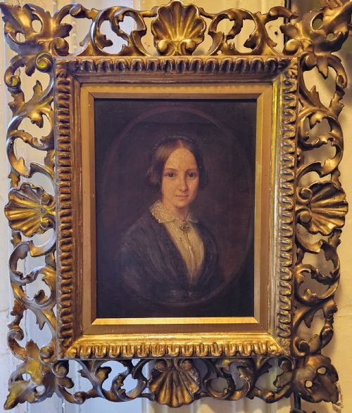 PORTRAIT OF A YOUNG LADY OIL ON CANVAS - ADDITIONAL PHOTO 2