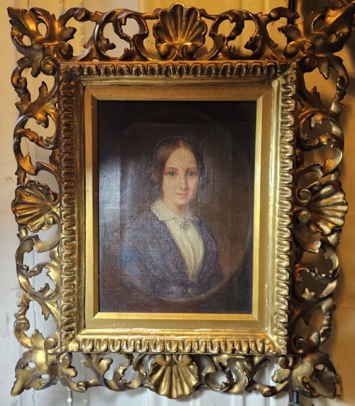 PORTRAIT OF A YOUNG LADY OIL ON CANVAS - ADDITIONAL PHOTO 4