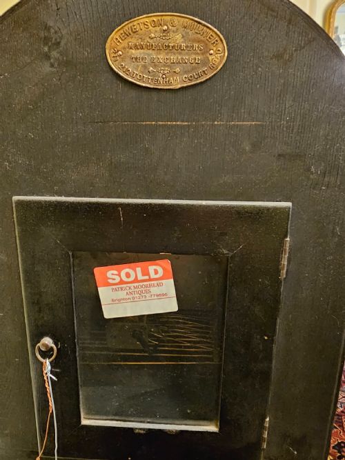 A RARE CHIMING BLACK LACQUERED JAPANNED GRANDMOTHER CLOCK - ADDITIONAL PHOTO 12