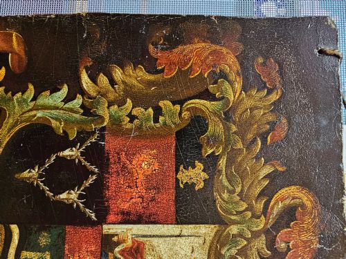 A VERY RARE HAND PAINTED IN OIL WOODEN COACH PANEL OF THE LANCASTER AND CARLISLE RAILWAY - ADDITIONAL PHOTO 1