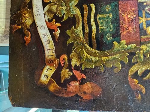 A VERY RARE HAND PAINTED IN OIL WOODEN COACH PANEL OF THE LANCASTER AND CARLISLE RAILWAY - ADDITIONAL PHOTO 5