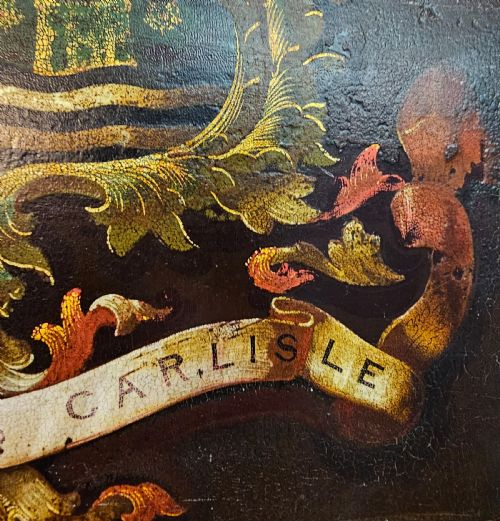 A VERY RARE HAND PAINTED IN OIL WOODEN COACH PANEL OF THE LANCASTER AND CARLISLE RAILWAY - ADDITIONAL PHOTO 8