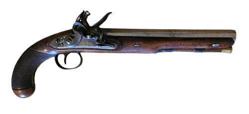 A Flintlock Pistol of Carbine Bore by Barwick, Norwich, Circa 1799. 

