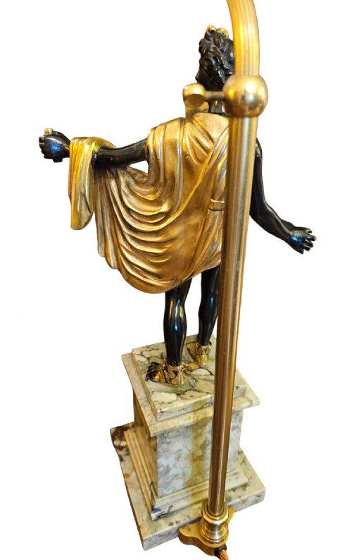 19TH CENTURY FRENCH ORMOLU BRONZE APOLLO BELVEDERE ON MARBLE PLINTH - ADDITIONAL PHOTO 4