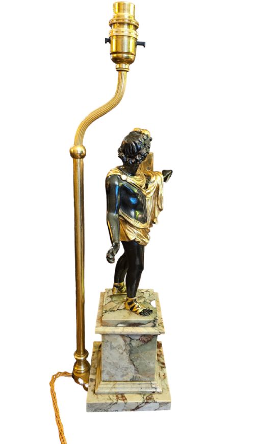 19TH CENTURY FRENCH ORMOLU BRONZE APOLLO BELVEDERE ON MARBLE PLINTH - ADDITIONAL PHOTO 6