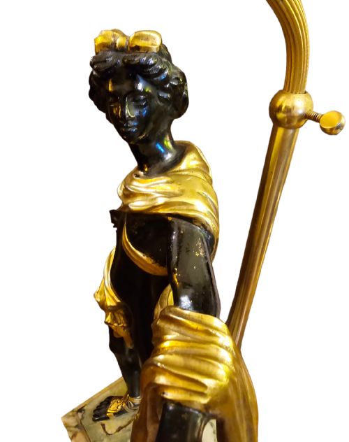 19TH CENTURY FRENCH ORMOLU BRONZE APOLLO BELVEDERE ON MARBLE PLINTH - ADDITIONAL PHOTO 8