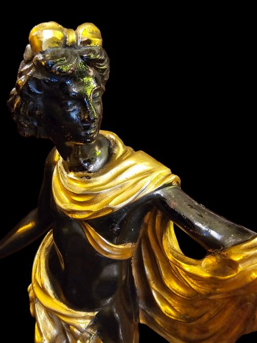 19TH CENTURY FRENCH ORMOLU BRONZE APOLLO BELVEDERE ON MARBLE PLINTH - ADDITIONAL PHOTO 10