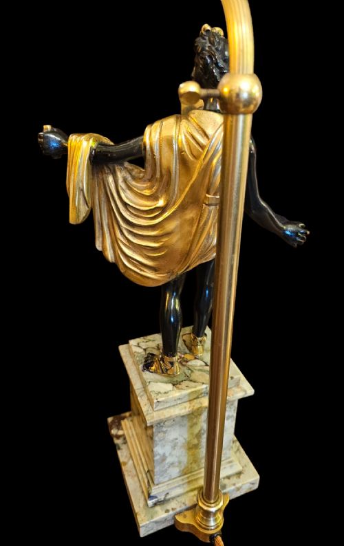 19TH CENTURY FRENCH ORMOLU BRONZE APOLLO BELVEDERE ON MARBLE PLINTH - ADDITIONAL PHOTO 13