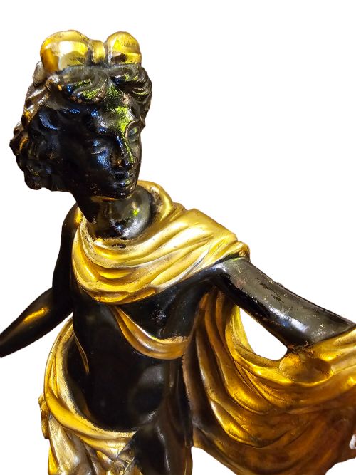 19TH CENTURY FRENCH ORMOLU BRONZE APOLLO BELVEDERE ON MARBLE PLINTH - ADDITIONAL PHOTO 14