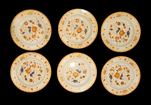 set of 6 wedgewood japan pattern plates early 19th century - CATEGORY: ANTIQUE PLATES - DATED 19TH CENTURY