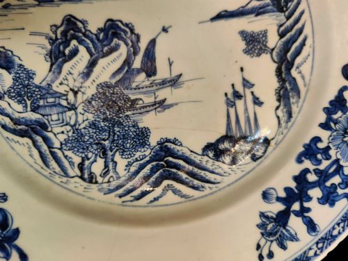 18TH CENTURY CHINESE PLATE BLUE AND WHITE PORCELAIN DIAMETER 126 32 CM - ADDITIONAL PHOTO 4