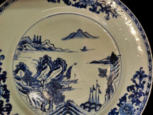18TH CENTURY CHINESE PLATE BLUE AND WHITE PORCELAIN DIAMETER 126 32 CM - ADDITIONAL PHOTO 5