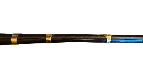 JEZAIL NW FRONTIER 18TH CENTURY ANTIQUE INDIAN MATCHLOCK MUSKET WITH AN APPROXIMATELY 600 BORE MUSKET WITH 7 BRASS ENGRAVED BANDS - ADDITIONAL PHOTO 3
