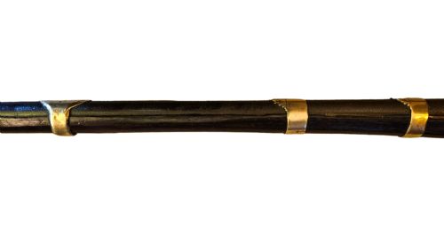 JEZAIL NW FRONTIER 18TH CENTURY ANTIQUE INDIAN MATCHLOCK MUSKET WITH AN APPROXIMATELY 600 BORE MUSKET WITH 7 BRASS ENGRAVED BANDS - ADDITIONAL PHOTO 8