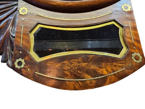 fig 4. A GOOD ENGLISH FUSEE, DROP-DIAL WALL CLOCK, Signed
