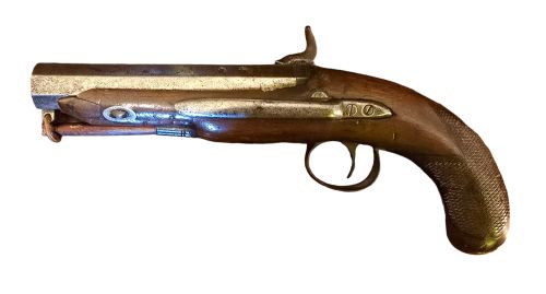 ENGLISH SEA SERVICE PERCUSSION POCKETBELT PISTOL CIRCA 1840 BY GEORGE SHERWOOD OF PORTSMOUTH - ADDITIONAL PHOTO 1