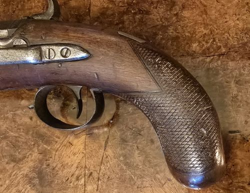 ENGLISH SEA SERVICE PERCUSSION POCKETBELT PISTOL CIRCA 1840 BY GEORGE SHERWOOD OF PORTSMOUTH - ADDITIONAL PHOTO 5