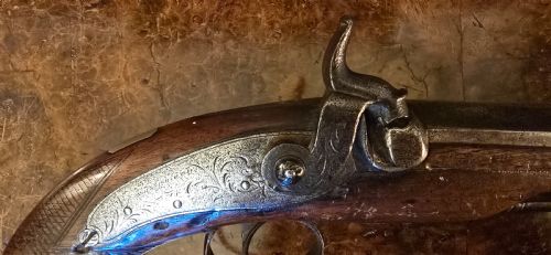 ENGLISH SEA SERVICE PERCUSSION POCKETBELT PISTOL CIRCA 1840 BY GEORGE SHERWOOD OF PORTSMOUTH - ADDITIONAL PHOTO 14
