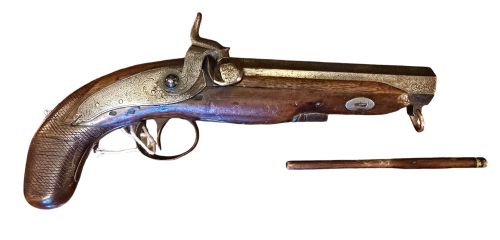 ENGLISH SEA SERVICE PERCUSSION POCKETBELT PISTOL CIRCA 1840 BY GEORGE SHERWOOD OF PORTSMOUTH - ADDITIONAL PHOTO 17