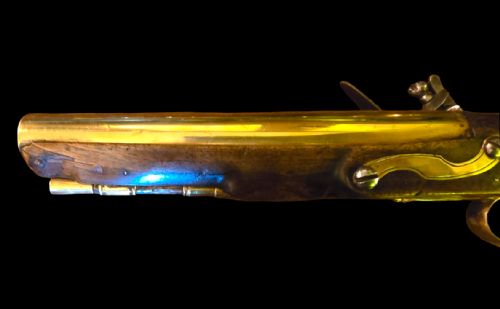 A PAIR OF 18TH CENTURY BRASS BARRELED 14 BORE FLINTLOCK PISTOLS SIGNED KETLAND CO LONDON CIRCA 1790 - ADDITIONAL PHOTO 8