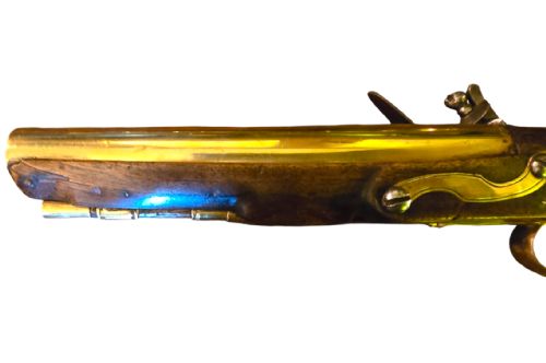 A PAIR OF 18TH CENTURY BRASS BARRELED 14 BORE FLINTLOCK PISTOLS SIGNED KETLAND CO LONDON CIRCA 1790 - ADDITIONAL PHOTO 27