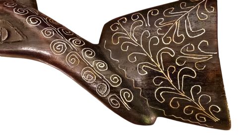 OTTOMAN EMPIRE AFGHAN SNAPHAUNCE FLINTLOCK LONG PISTOL WITH GROOVED FRIZZEN AND BALL TRIGGER SILVER INLAY - ADDITIONAL PHOTO 4