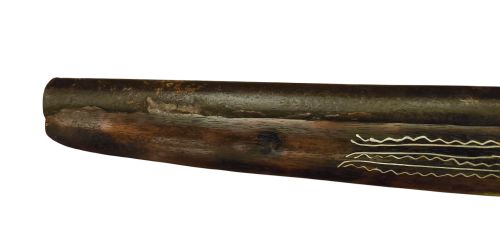OTTOMAN EMPIRE AFGHAN SNAPHAUNCE FLINTLOCK LONG PISTOL WITH GROOVED FRIZZEN AND BALL TRIGGER SILVER INLAY - ADDITIONAL PHOTO 8