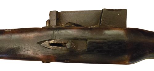 OTTOMAN EMPIRE AFGHAN SNAPHAUNCE FLINTLOCK LONG PISTOL WITH GROOVED FRIZZEN AND BALL TRIGGER SILVER INLAY - ADDITIONAL PHOTO 9