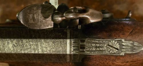 A GEORGIAN BRITISH FLINTLOCK POCKET PISTOL WITH A SHORT OCTAGONAL BARREL SILVER BAND CARTOUCHE NOT HALLMARKED BY SUTHERLAND OF LONDON - ADDITIONAL PHOTO 27