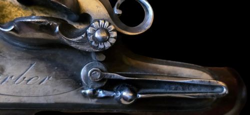 OFFICERSDUELLING FLINTLOCK PISTOL BY BARBER OF NEWARK OF VERY HIGH QUALITY 18TH CENTURY - ADDITIONAL PHOTO 14