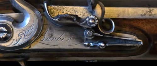 OFFICERSDUELLING FLINTLOCK PISTOL BY BARBER OF NEWARK OF VERY HIGH QUALITY 18TH CENTURY - ADDITIONAL PHOTO 15