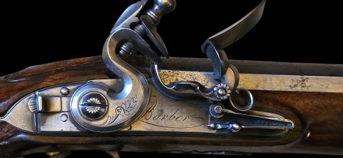 OFFICERSDUELLING FLINTLOCK PISTOL BY BARBER OF NEWARK OF VERY HIGH QUALITY 18TH CENTURY - ADDITIONAL PHOTO 16